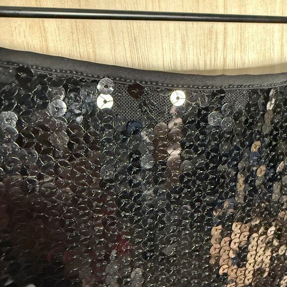 Abercrombie & Fitch High Rise Sequin Skort Black Mini Skirt Size XL - Picture 9 of 9